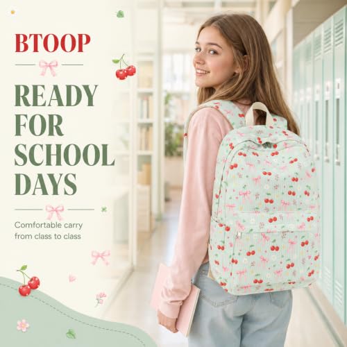 Image of BTOOP School Backpack for Teens Large Cute Bookbag Lightweight 15.6 inch Laptop Bag for Girls Women Casual High School College