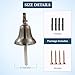 Solid Brass Wall Mounted Ship Hanging Antique Brass Bell for Reception, School, Outdoor, Indoor, Dinner & Chruch - 6 Inch by The Metal Magician