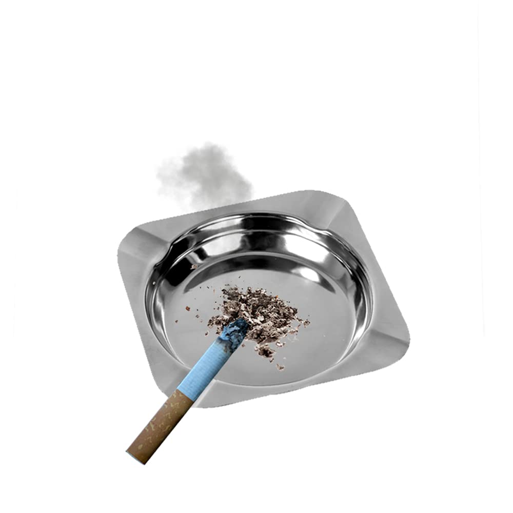 KosmaStainless Steel Ashtray (11cm) for Indoor and Outdoor use | Home Decor