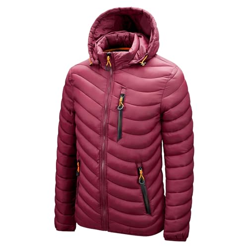 Veste bouffante à capuche amovible pour hommes manteau rembourré mince DGKaxiyaHM