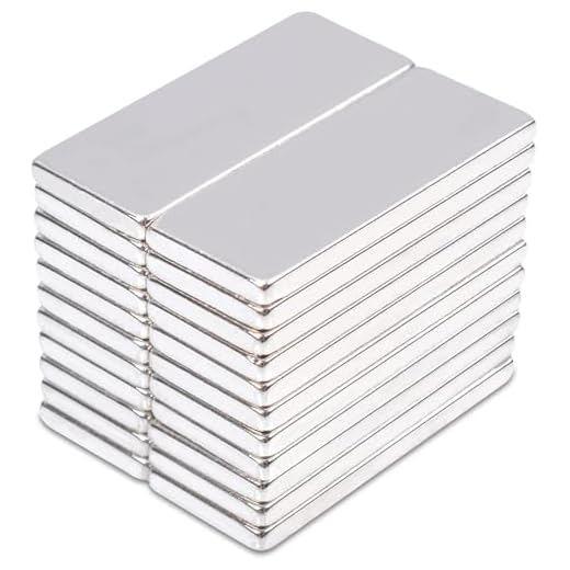 Neodym-Magnete extra stark - 22 Stück, rechteckig 20x8x1,5 mm, für Magnettafel, Küchenschrank