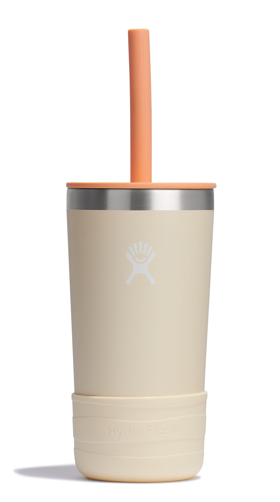 Hydro Flask Kids 12 Oz Tumbler with Lid and Straw for School - Insulated Stainless Steel in Coconut Cream