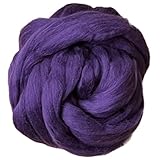 Purple Grape Wool Top Roving Fiber Spinning, Felting Crafts USA (4oz)