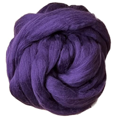Purple Grape Wool Top Roving Fiber Spinning, Felting Crafts USA (4oz)