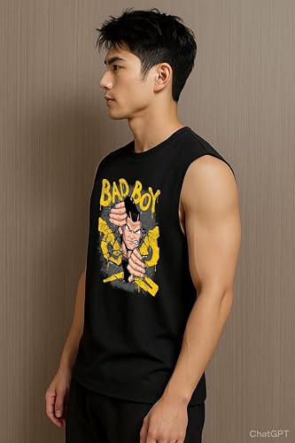 Image of JUGULAR Tank Tops Sleeveless T-Shirt for Men Gym Wear Vest Printed Stylish Round Neck Running for Sports Workout Fitness & Casual or Beach Wear