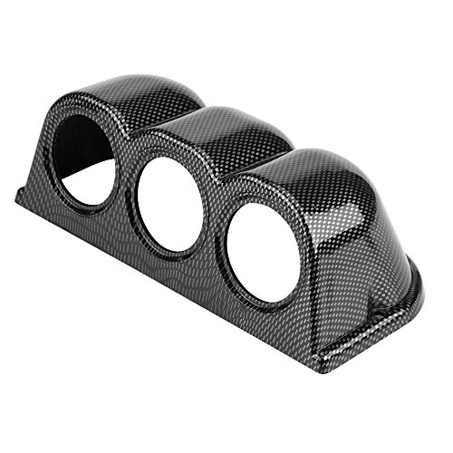 Triple Pillar Gauge Pod, Universal Black Triple Gauge Console Dashboard Pod 52mm Triple 3 Hole Mount Holder Dashes Gauge Pillar Pod Cluster