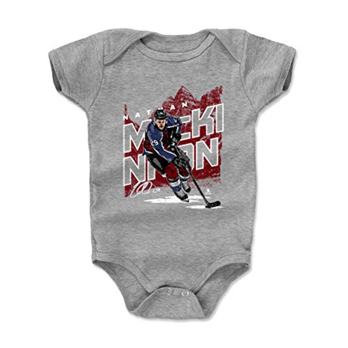 500 LEVEL Nathan MacKinnon Colorado Baby Infant One Piece Bodysuit (3-6 Months, Heather Gray) - Nathan MacKinnon Player Map R WHT