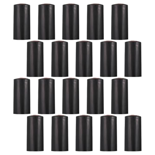 Artibetter Film Rétractable Noir 20 Pièces Capsules pour Bouteilles de Vin Bouchons Scellage Décoratif pour Vin Fait Maison