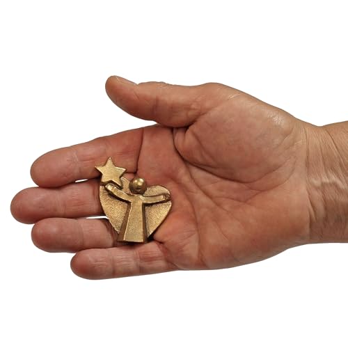 Petit ange doré en bronze déco de Noël durable incassable
