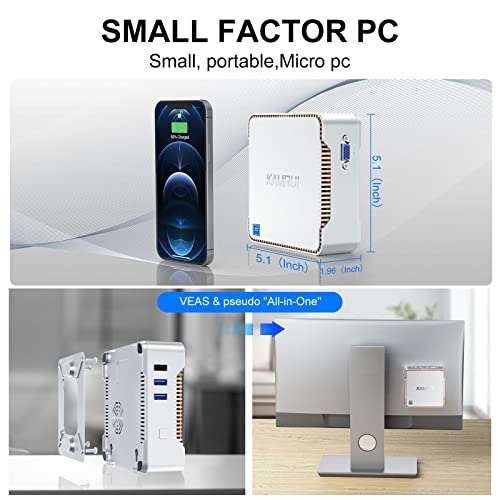 Kamrui Gk3 Plus Mini Pc,12Th Intel Alder Lake- N95 (Up To 3.4Ghz) 16Gb Ram 512Gb M.2 Ssd Mini Pc Windows 11 Pro, Gigabit Ethernet, 4K Uhd, Dual Wi-Fi, Bt 4.2 Home/Business Mini Desktop Computer #TOP5
