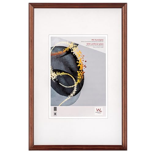 walther design Bilderrahmen Select, Holzrahmen mit Kunstglas, 10x15 cm, dunkelbraun, HSX015P