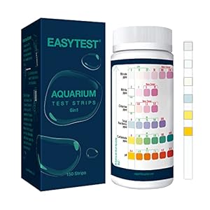 EASYTEST 6 in 1 Aquarium Test Strips, 150 Strip Pack Aquarium Water Test Kit for Freshwater, Fish Tank, Fish Pond…