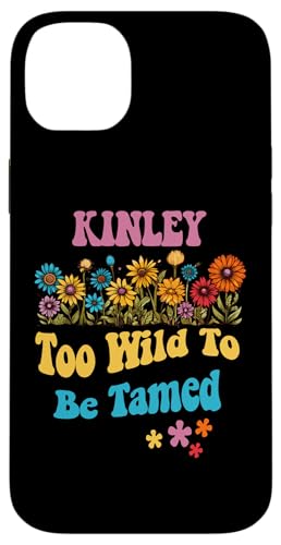 KINLEY Name Cute Retro Girls Wildflower KINLEY Name スマホケース iPhone 14 Plus 用