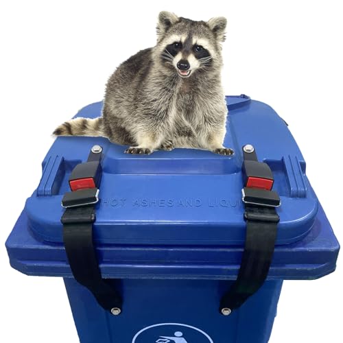 Bear Proof Trash Can Lock?(2PCS) Trash Can Locks For Animals?Trash Can Lid Lock For Raccoons Garbage Can Lock Racoon Proof Trash Can Trash Can Straps For Raccoons Bear Proof Garbage Can