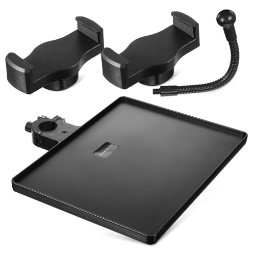 FUNOMOCYA Und Card Tray Microphone Holder Clamp on Rack for Live Broadcast Stage Performance