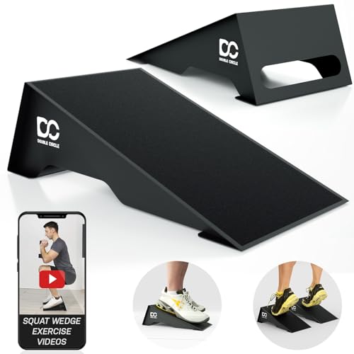 Aparatos De Gimnasio, Compra de libro digital DOUBLE CIRCLE Cuña de sentadillas, rampa profesional para levantamiento de pesas y fitness, rampa para sentadillas para el talón elevada sentadillas y...