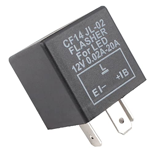 Autokay 3 Pin Cf14 Ep35 Electronic Flasher Relay Fits For Car Vehicle Led Turn Signal Light Bulbs Hyper Blink Flash Fix #TOP1