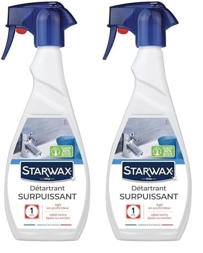 STARWAX Détartrant Surpuissant pour Salle de Bains - Efficace sur le Calcaire Épaissant - Laisse les Supports Brillants 