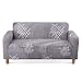 Carvapet Fundas Sofás Elástica Fundas de Sofá Protector Tela Elástico Impreso Antideslizante Cubre Sofá Protector de Muebles (Patrón Gris, 4 plazas)