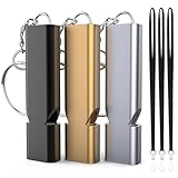 Emergency Whistles, 3-Pack Safety Survival Whistles with Lanyard Keychain, Emergency Survival Whistle Loud, Hiking Safety Whistle for Outdoor Hiking Camping Hunting Rescue Lifeguard