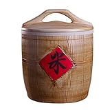 Tarro hermético de cerámica con asa para un fácil acceso, ideal para mantener el arroz, la harina, los frijoles y las frutas secas frescas