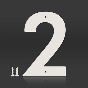 2" Metal House Numbers, Metal Modern Door Garden Mailbox Apartments Outside Farm Decorative Letters Numbers, with Nail Kit, Visibility Signage2