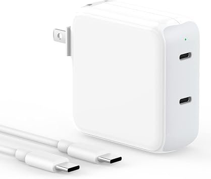 Charger for MacBook Air MacBook Pro 13 14 15 16 inch 2024 2023 2022 2021 2020 2019, M1 M2 M3, iPad Pro Air Mini, iPhone 15 Pro Max Plus, 67W Dual Port USB C Power Adapter, 6.6FT USB-C Charging Cable