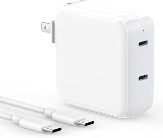 Charger for MacBook Air MacBook Pro 13 14 15 16 inch 2023 2022 2021 2020 2019 2018, M1 M2, iPad Pro Air Mini, Samsung Galaxy S23 S22, 67W Dual Port USB C Power Adapter, LED, 6.6FT USB-C Charging Cable