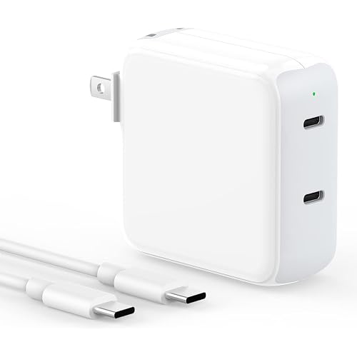 Charger for MacBook Air MacBook Pro 13 14 15 16 inch 2024 2023 2022 2021 2020 2019, M1 M2 M3, iPad Pro Air Mini, iPhone 15 Pro Max Plus, 67W Dual Port USB C Power Adapter, 6.6FT USB-C Charging Cable