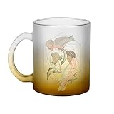 Belle finition d'aspect mate Fabulous Mug en Verre Jaune - Oiseaux Tetes Parlantes Collage Art Surréalisme Grotesque