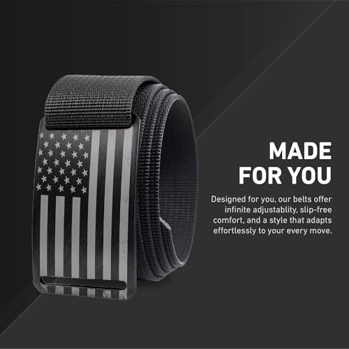 GRIP6 USA Ninja: Durable Belts for Men & Women, Versatile Nylon Tactical Belt for Work, Golf, Casual & Outdoor Use4
