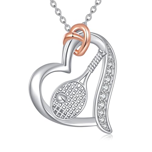 Collier de tennis en argent avec sa raquette, le bijou quotidien des fans de tennis