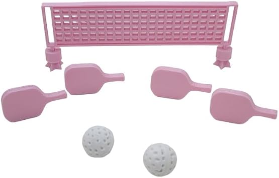 Miniature Pinked Out Pickleball Mini Game Sets | Mini Sports Accessory | Pickleball Set for Kids & Adults, Desk Decor, Gifts, Hobbyists, Fun Table Games Version 2