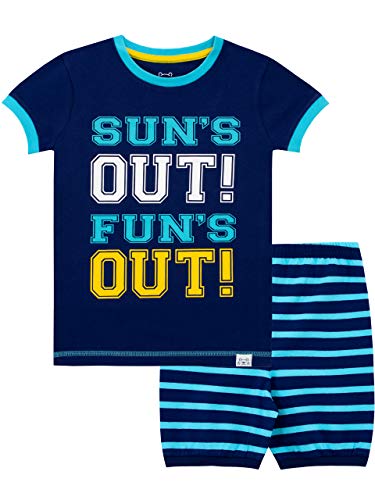 Preisvergleich Produktbild Harry Bear Jungen Sommer Schlafanzug Kurz Blau 158
