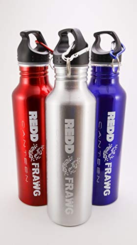 LUCK OF THE DRAW SCRATCH and DENT Redd Frawg 20oz Canteen Single Walled Non Insulated Water Bottle (Scratch and Dent)