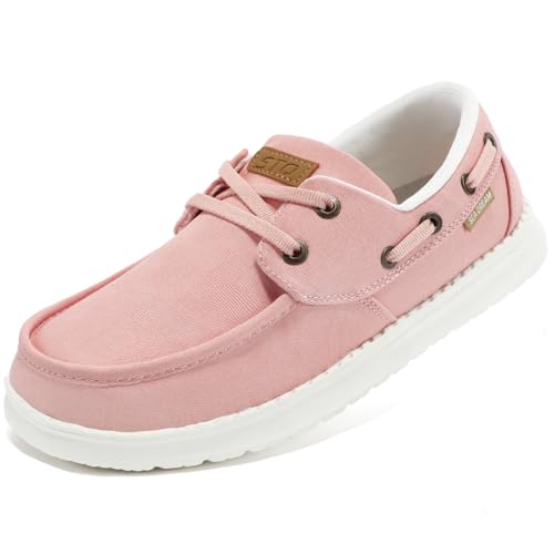 Image of STQ Women Lace up Shoes Casual Sneakers Boat Shoe Canvas Loafer | Lightweight, Breathable, Travel