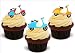 Produktbild Vespa Roller Mischung -12 essbare hochwertige stehende Waffeln Karte Kuchen Toppers Dekorationen, Vespa Scooter Mix - 12 Edible Stand Up Premium Wafer Card Cake Toppers Decorations