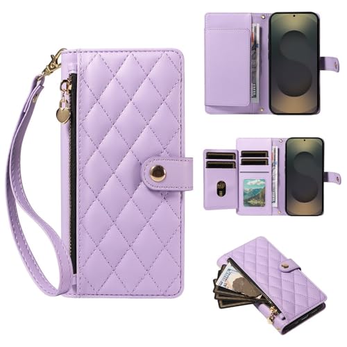 Housse de luxe pour Galaxy Note 10 Plus violet cuir à grille
