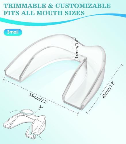 Image of Mouth Guard for Grinding Teeth at Night,Upgraded Safety EVA Material, Night Guards for Teeth Grinding, Small (4 Pack),Transparent