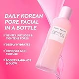 Glow Recipe PHA + BHA Face Toner, Korean Exfoliating Toner for Pores, Gentle Chemical Exfoliant + Hydrating Toner, Watermelon, Cactus Water + Glycerin (150ml)