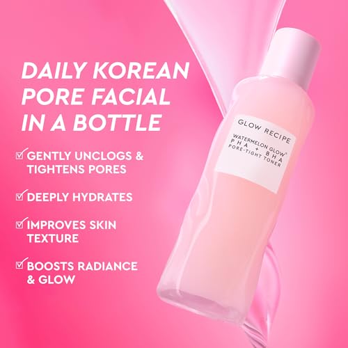 Glow Recipe Pha + Bha Face Toner - Korean Skin Care Pore Minimizer & Gentle Facial Exfoliator For Tightening, Hydrating & Exfoliating - Glycerin, Watermelon & Cactus Water (150Ml) - 2
