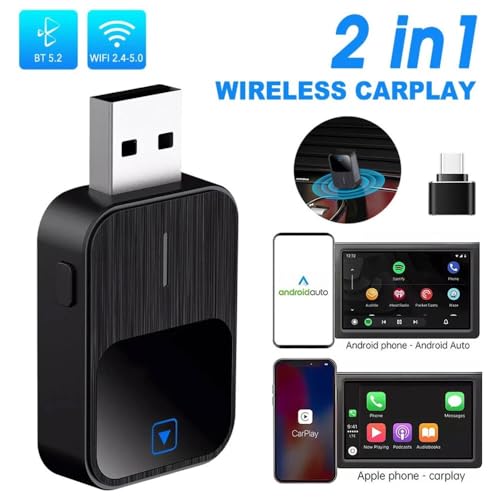 Adaptador Android Auto inalámbrico 2 en 1 con conexión USB automática 3