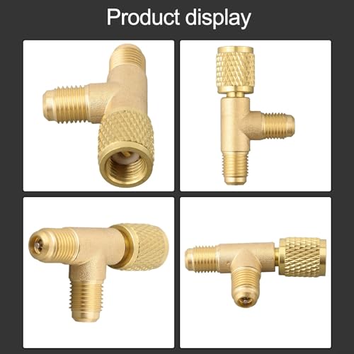 Conector rápido en T para sistemas R12, R22, R134 1/4 pulg miniatura 4