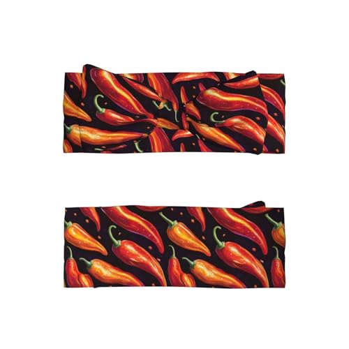 Red Pepper 1 Print Baby Girl Bows Headbands Baby Girls Newborn Headbands Infant Toddlers 0-6 Months2