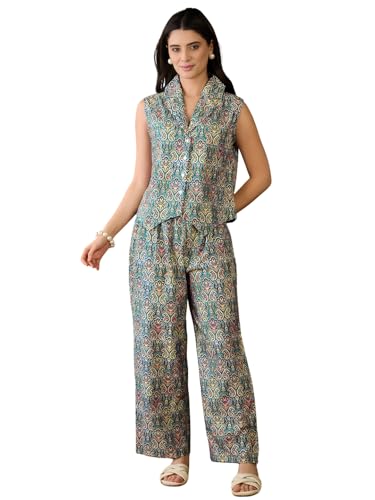 Robe droite en rayonne chic pour le bureau et les loisirs d'été avec son pantalon