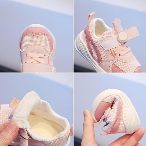 Baby Sport Shoes, Infant Girls Boys First Walking Shoes, Unisex Toddler Lightweight Non Slip Size 1 Shoes for Baby Girl3