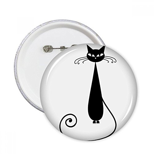 Pins ronde chat d'Halloween 5pcs XXL pour customiser vos vêtements et vestes de fête