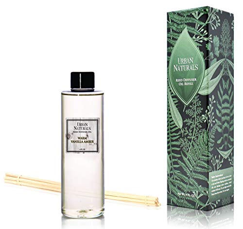 Urban Naturals Warm Vanilla Amber Refill | Creamy. Warm. Sultry. Notes of Sandalwood, Amber & Smoked Vanilla | 4 oz.