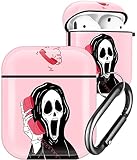 Ulirath Ghost Case for AirPod 2/1 Skull Funny Fun Design Unique Scary Cute for AirPods Air Pods 1st/