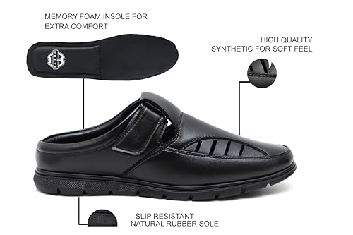 Image of BRUTE Leather Sandals for Men | Open Fisherman Sandals | Half Sandals